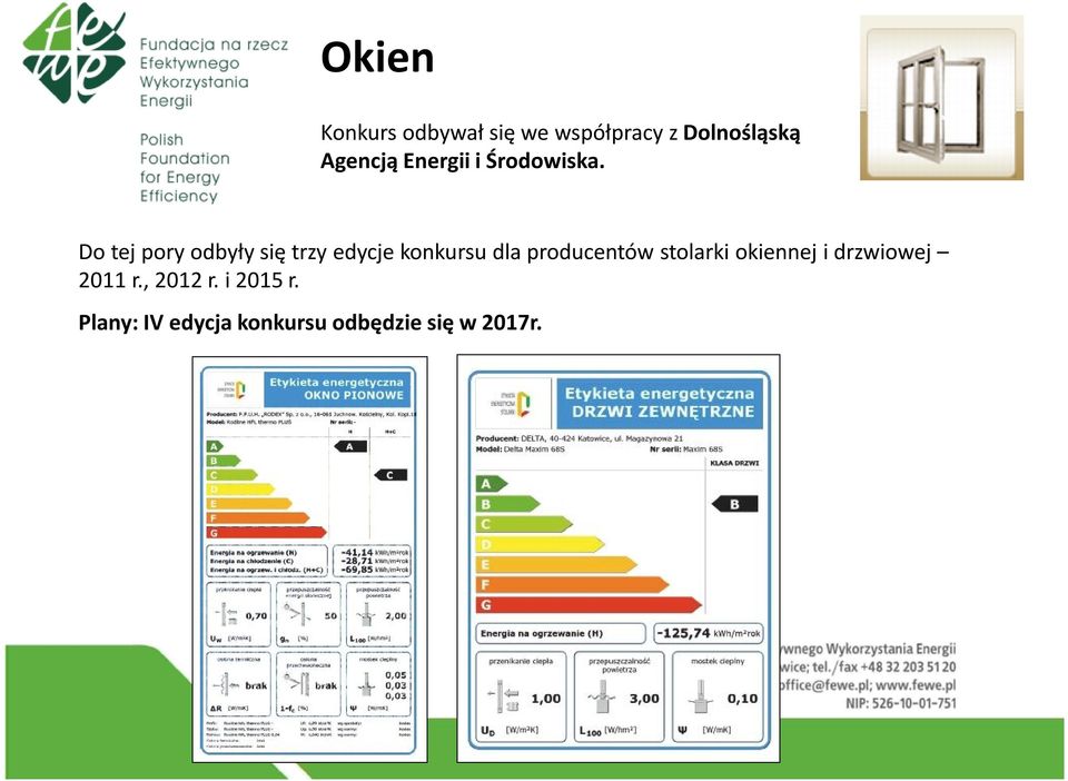 Do tej pory odbyły się trzy edycje konkursu dla producentów