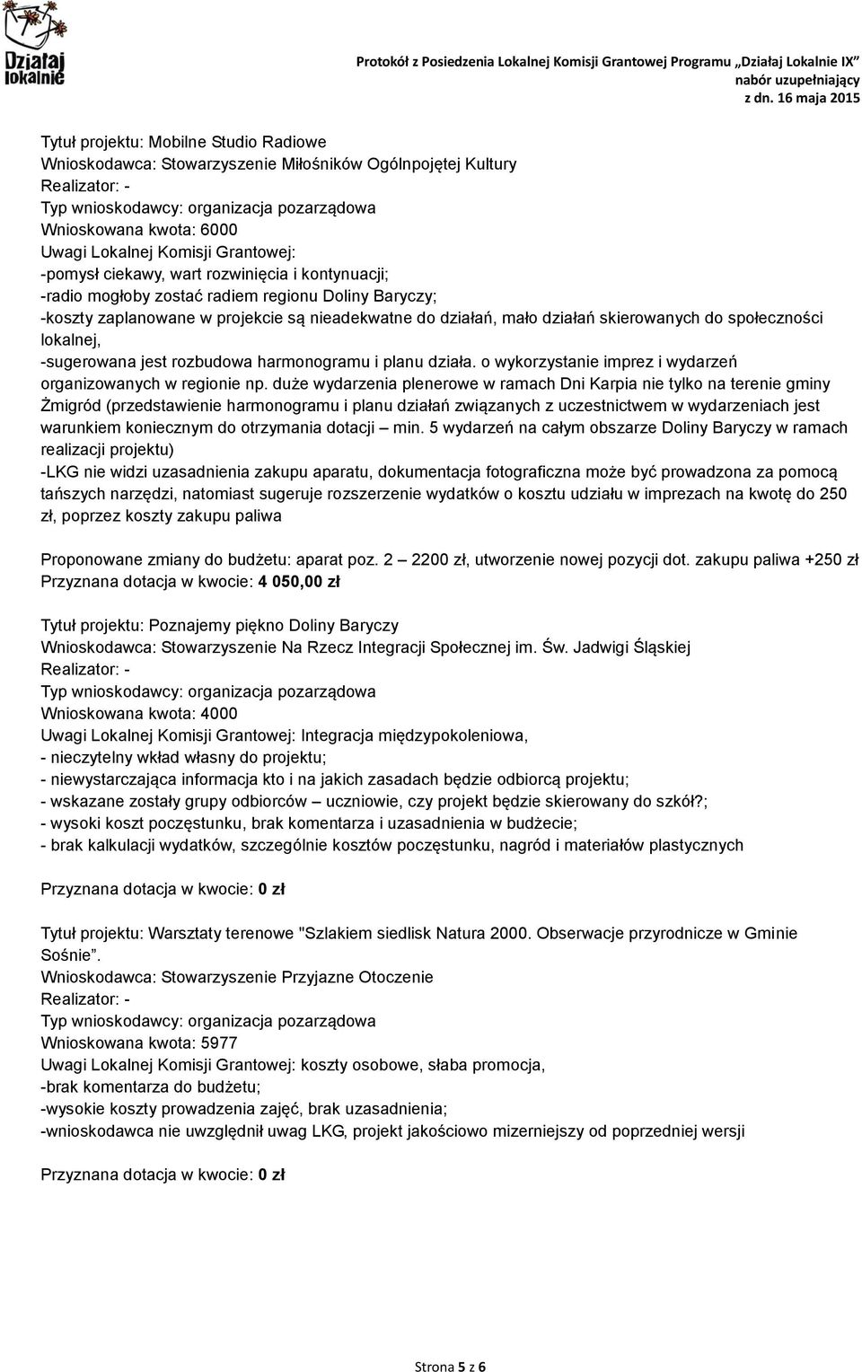 o wykorzystanie imprez i wydarzeń organizowanych w regionie np.