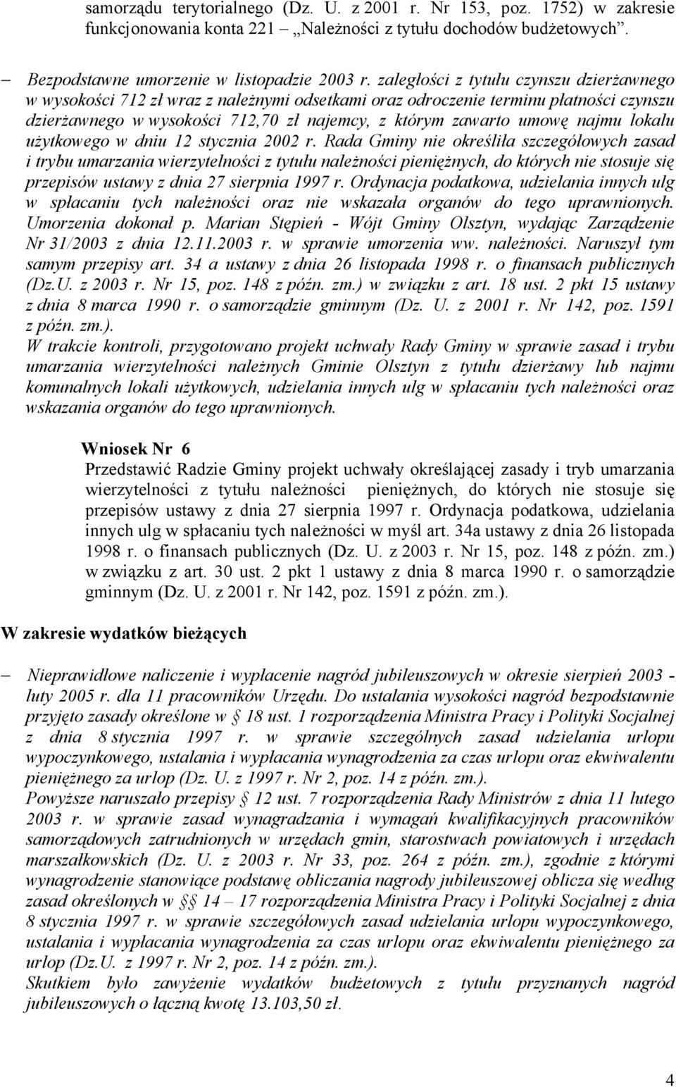 najmu lokalu uŝytkowego w dniu 12 stycznia 2002 r.