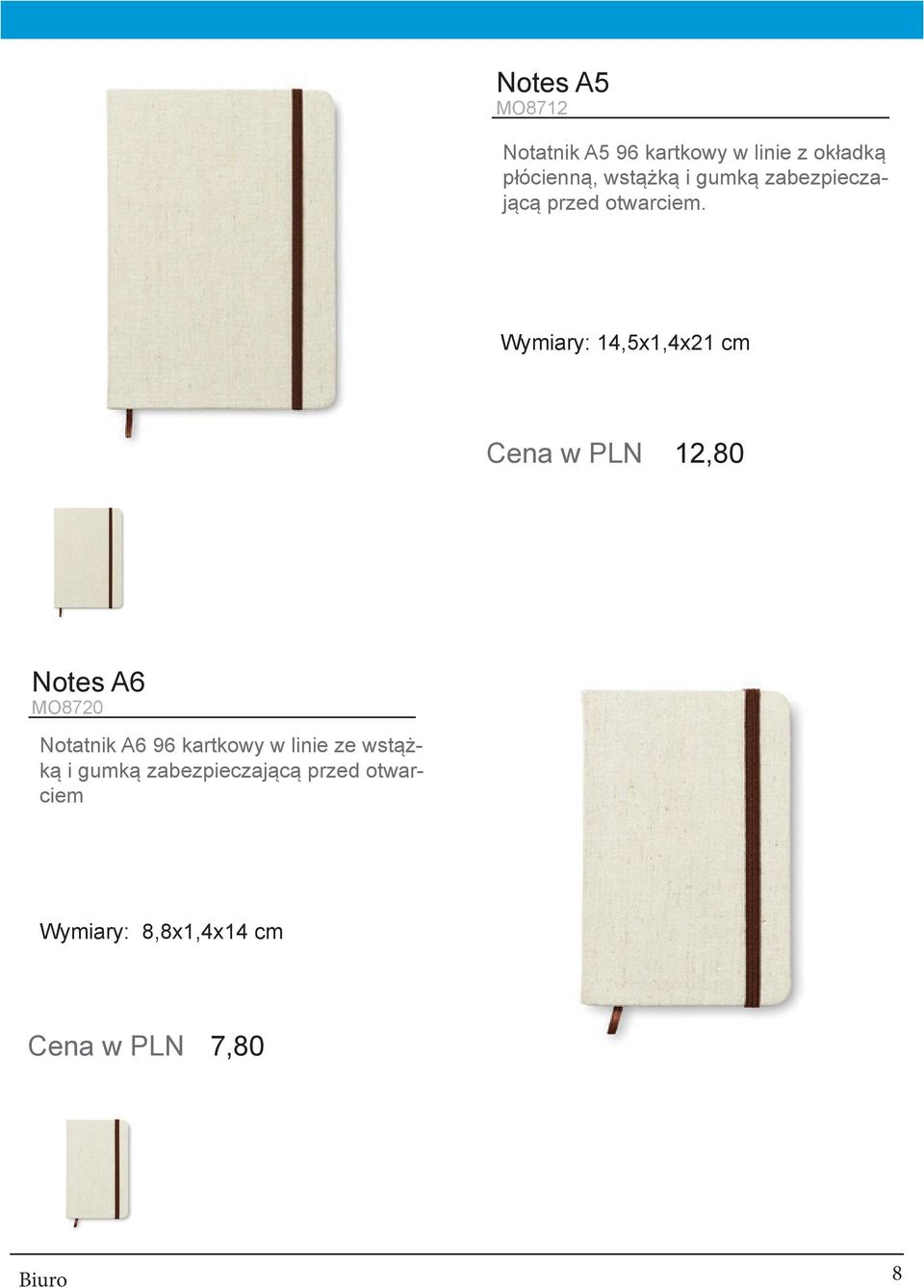 Wymiary: 14,5x1,4x21 cm Cena w PLN 12,80 Notes A6 MO8720 Notatnik A6 96