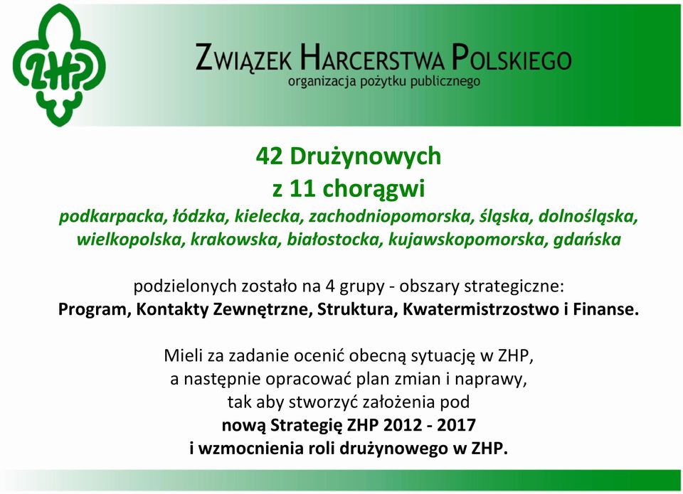 Kontakty Zewnętrzne, Struktura, Kwatermistrzostwo i Finanse.