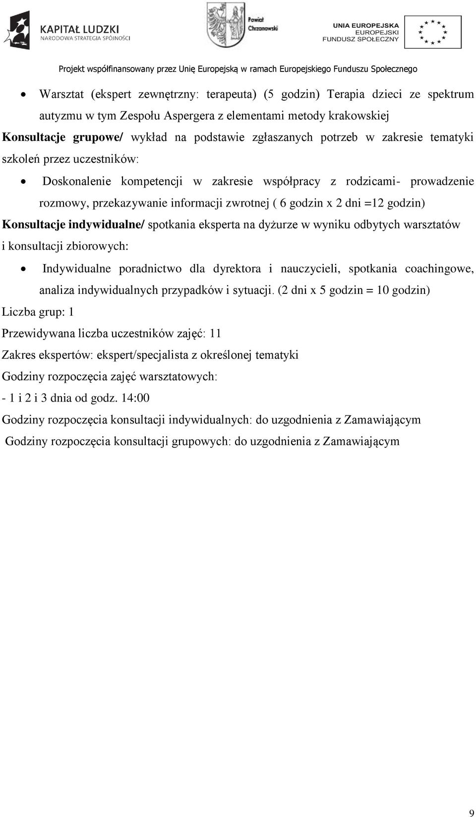 godzin) Konsultacje indywidualne/ spotkania eksperta na dyżurze w wyniku odbytych warsztatów i konsultacji zbiorowych: Indywidualne poradnictwo dla dyrektora i nauczycieli, spotkania coachingowe,