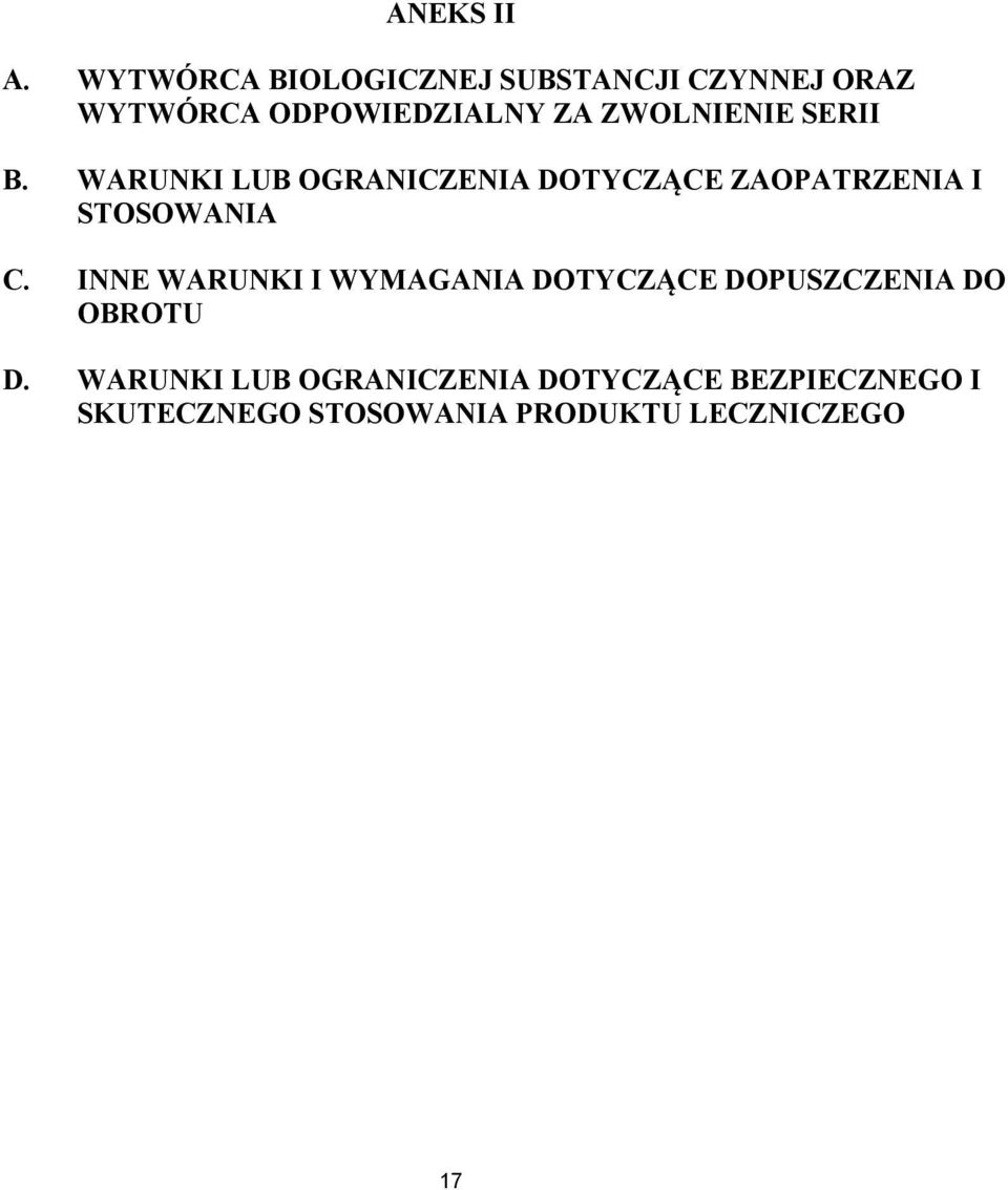 ZWOLNIENIE SERII B.