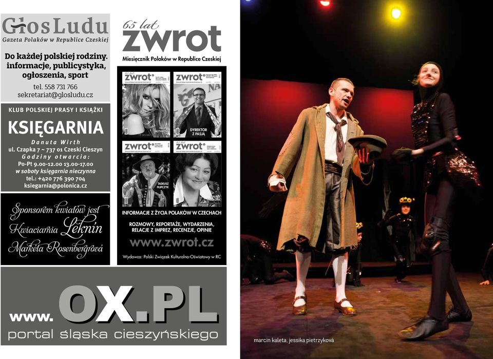 zwrot.cz Do każdej polskiej rodziny. informacje, publicystyka, ogłoszenia, sport tel. 558 731 766 sekretariat@glosludu.