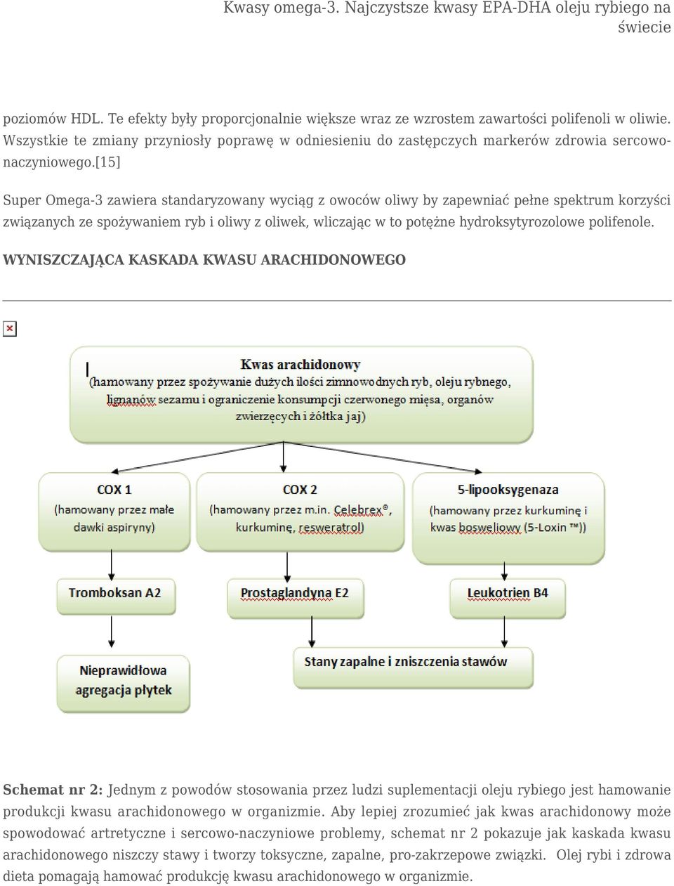 [15] Super Omega-3 zawiera standaryzowany wyciąg z owoców oliwy by zapewniać pełne spektrum korzyści związanych ze spożywaniem ryb i oliwy z oliwek, wliczając w to potężne hydroksytyrozolowe