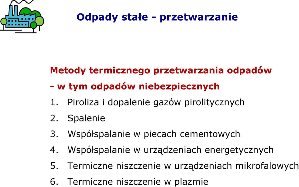 Współspalanie w piecach cementowych 4.
