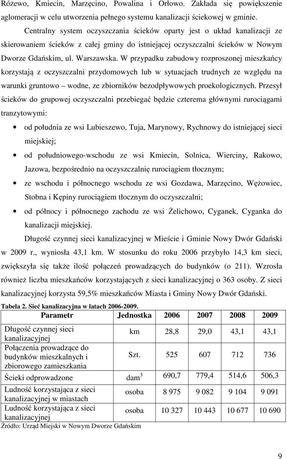 W przypadku zabudowy rozproszonej mieszkańcy korzystają z oczyszczalni przydomowych lub w sytuacjach trudnych ze względu na warunki gruntowo wodne, ze zbiorników bezodpływowych proekologicznych.