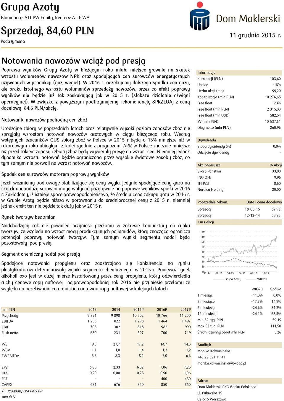 surowców energetycznych używanych w produkcji (gaz, węgiel). W 2016 r.