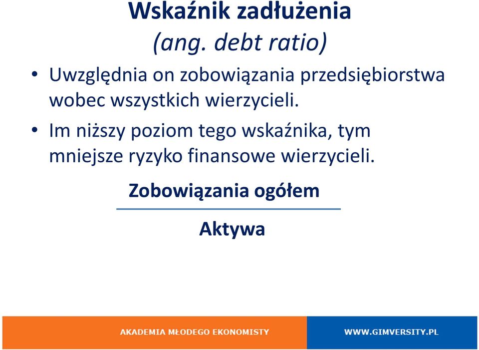 przedsiębiorstwa wobec wszystkich wierzycieli.