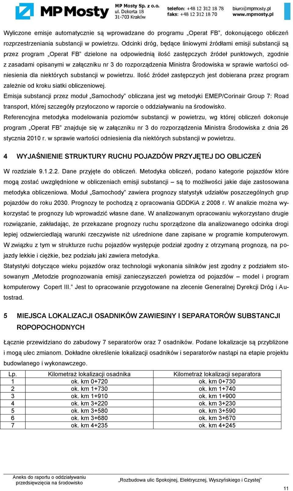 rozporządzenia Ministra Środowiska w sprawie wartości odniesienia dla niektórych substancji w powietrzu. Ilość źródeł zastępczych jest dobierana przez program zależnie od kroku siatki obliczeniowej.