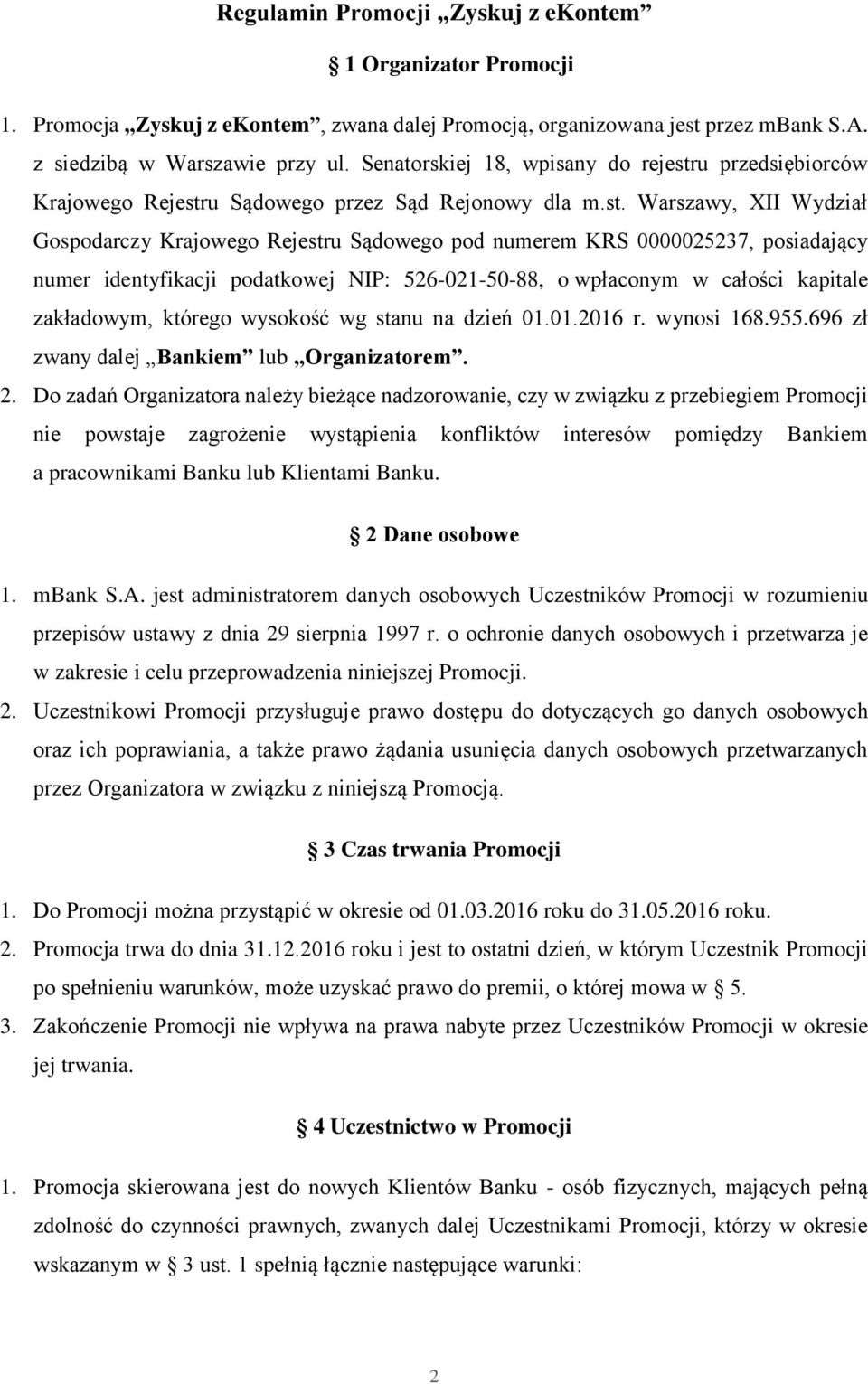 u przedsiębiorców Krajowego Rejestr