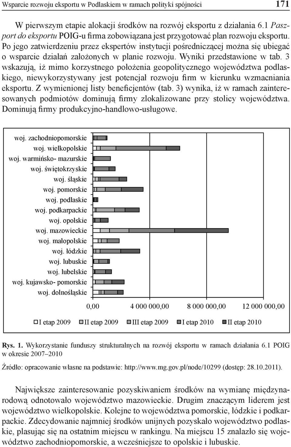 Po jego zatwierdzeniu przez ekspertów instytucji pośredniczącej można się ubiegać o wsparcie działań założonych w planie rozwoju. Wyniki przedstawione w tab.