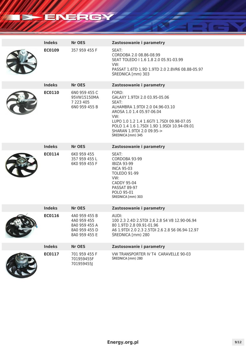 7SDI 09.98-07.05 POLO 1.4 1.6 1.7SDI 1.9D 1.9SDI 10.94-09.01 SHARAN 1.9TDI 2.0 09.