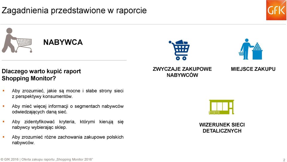 Aby mieć więcej informacji o segmentach nabywców odwiedzających daną sieć.