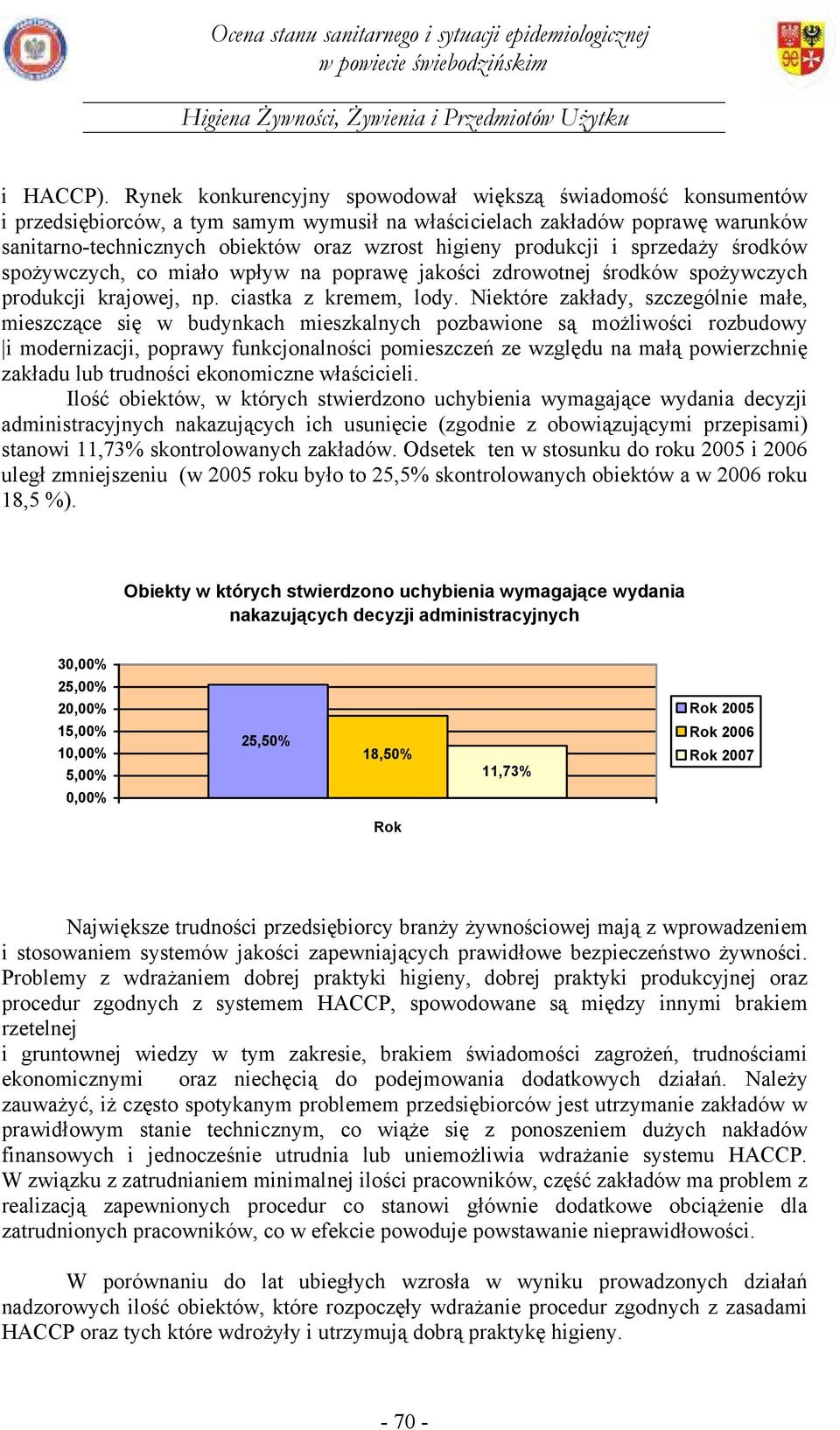 produkcji i sprzedaży środków spożywczych, co miało wpływ na poprawę jakości zdrowotnej środków spożywczych produkcji krajowej, np. ciastka z kremem, lody.