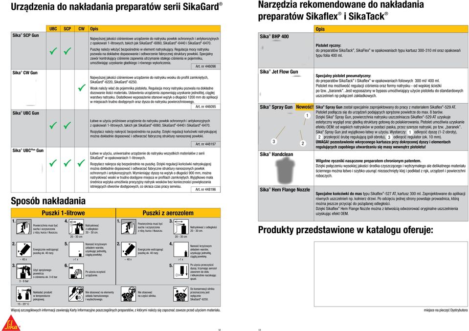Regulacja mocy natrysku pozwala na dokładne dopasowanie i odtworzenie fabrycznej struktury powłoki.