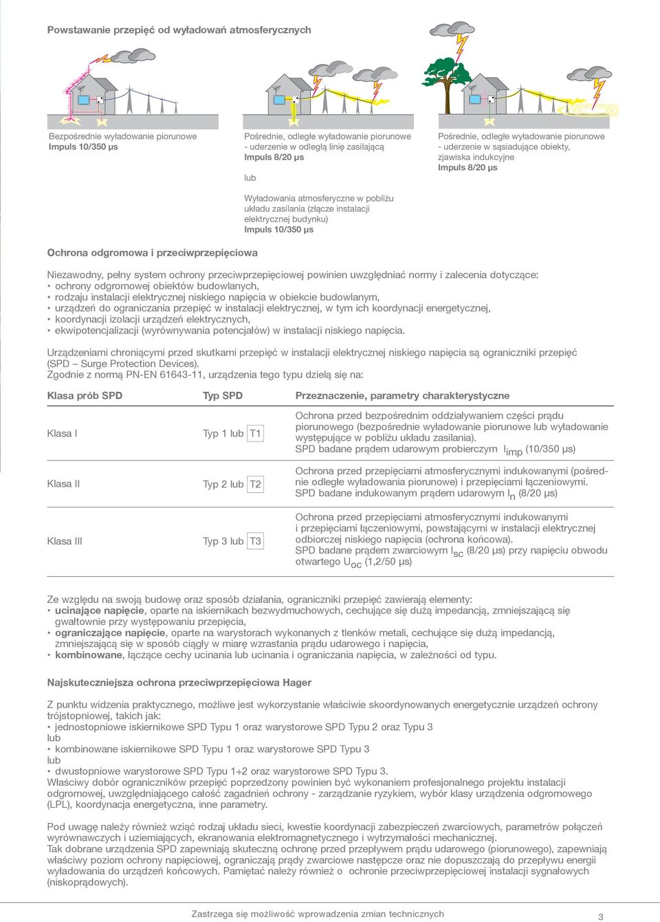 indukcyjne Impuls 8/0 µs Ochrona odgromowa i przeciwprzepięciowa Niezawodny, pełny system ochrony przeciwprzepięciowej powinien uwzględniać normy i zalecenia dotyczące: ochrony odgromowej obiektów