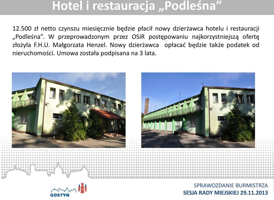 restauracji Podleśna.