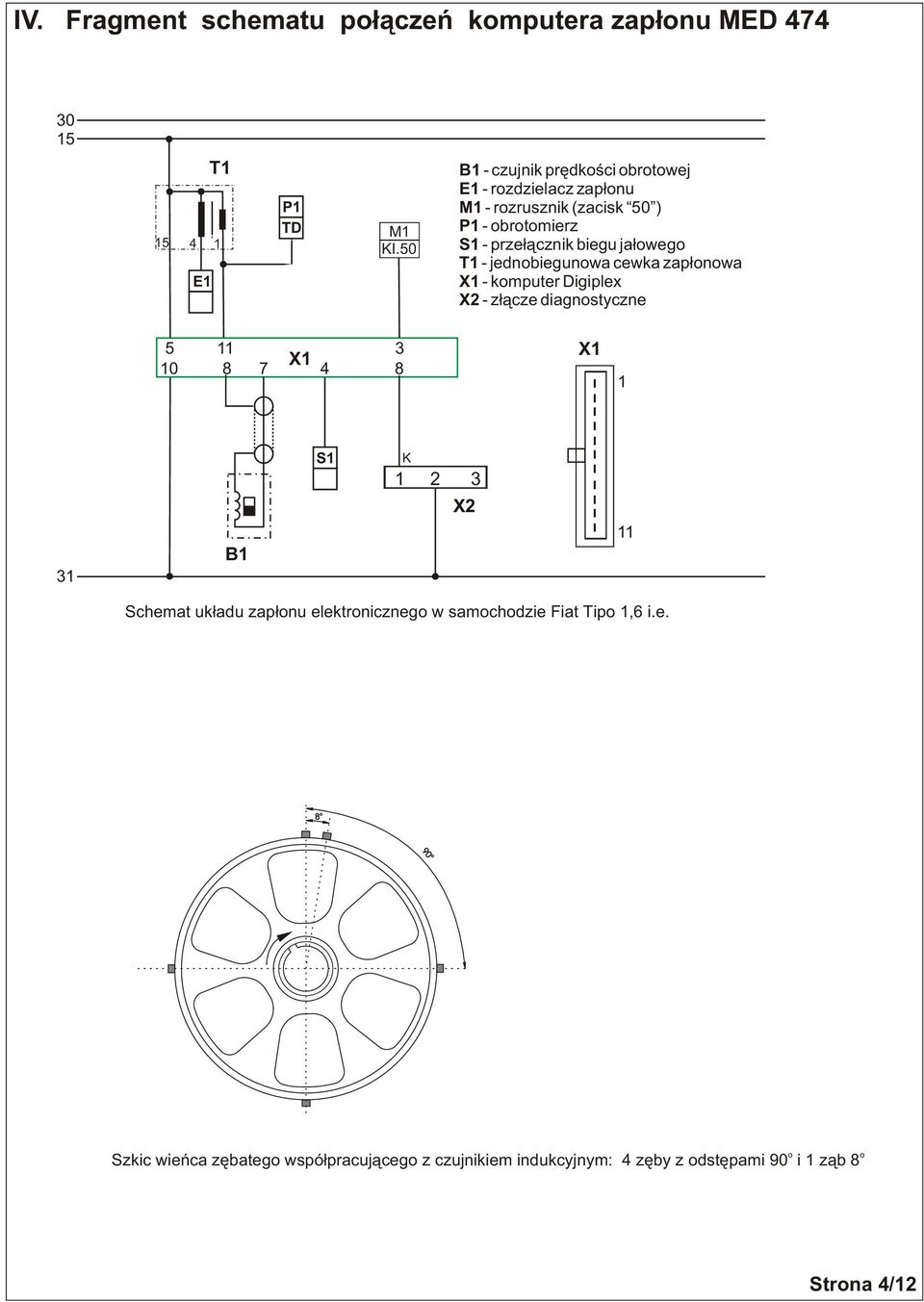 biegu ja³owego T - jednobiegunowa cewka zap³onowa X - komputer Digiplex X2 - z³¹cze diagnostyczne 5 0 8 7 X 8 X B S K 2 X2