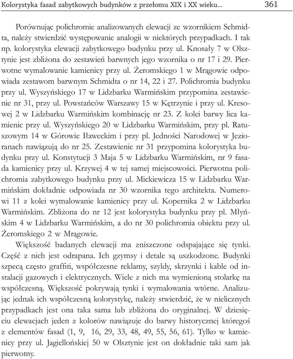 budynków z przełomu