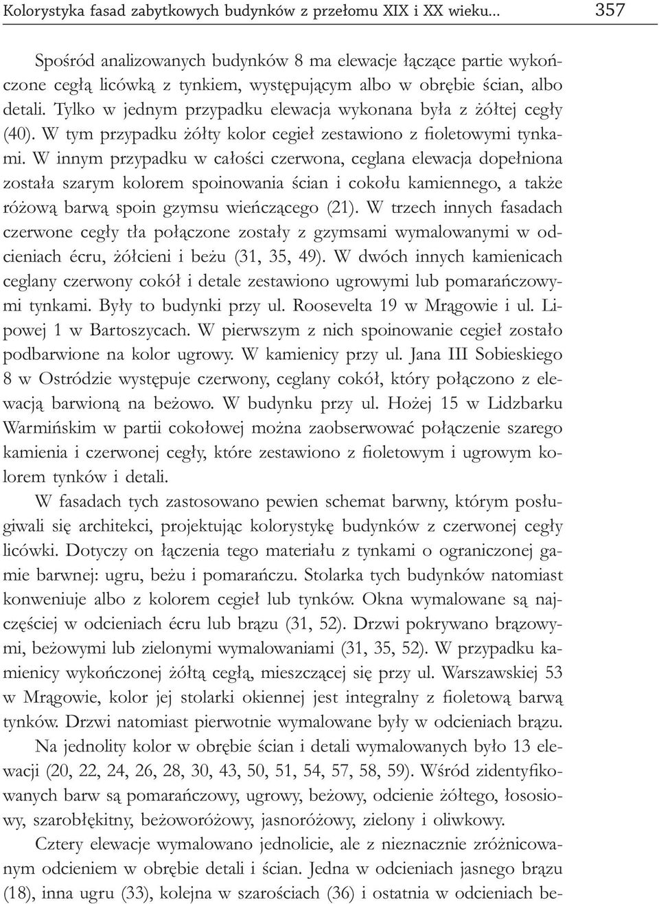 budynków z przełomu