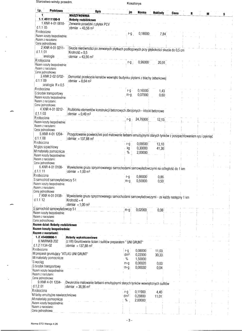 kroność= 0,5 ' analogia!