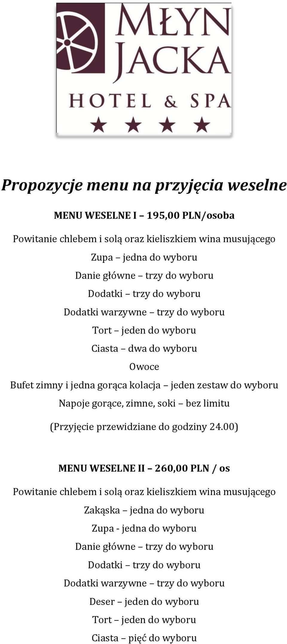 Propozycje Menu Na Przyjęcia Weselne Pdf