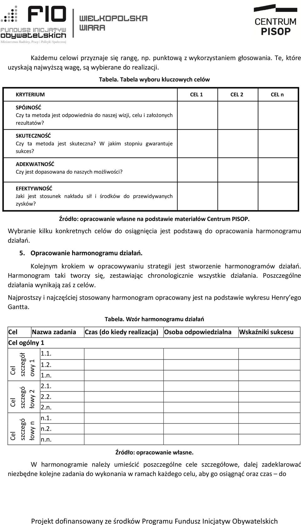 W jakim stopniu gwarantuje sukces? ADEKWATNOŚĆ Czy jest dopasowana do naszych możliwości? EFEKTYWNOŚĆ Jaki jest stosunek nakładu sił i środków do przewidywanych zysków?