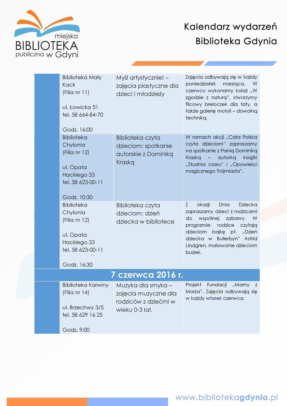 W czerwcu wykonamy kolaż W zgodzie z naturą, stworzymy filcowy breloczek dla taty, a także galerię motyli dowolną techniką.