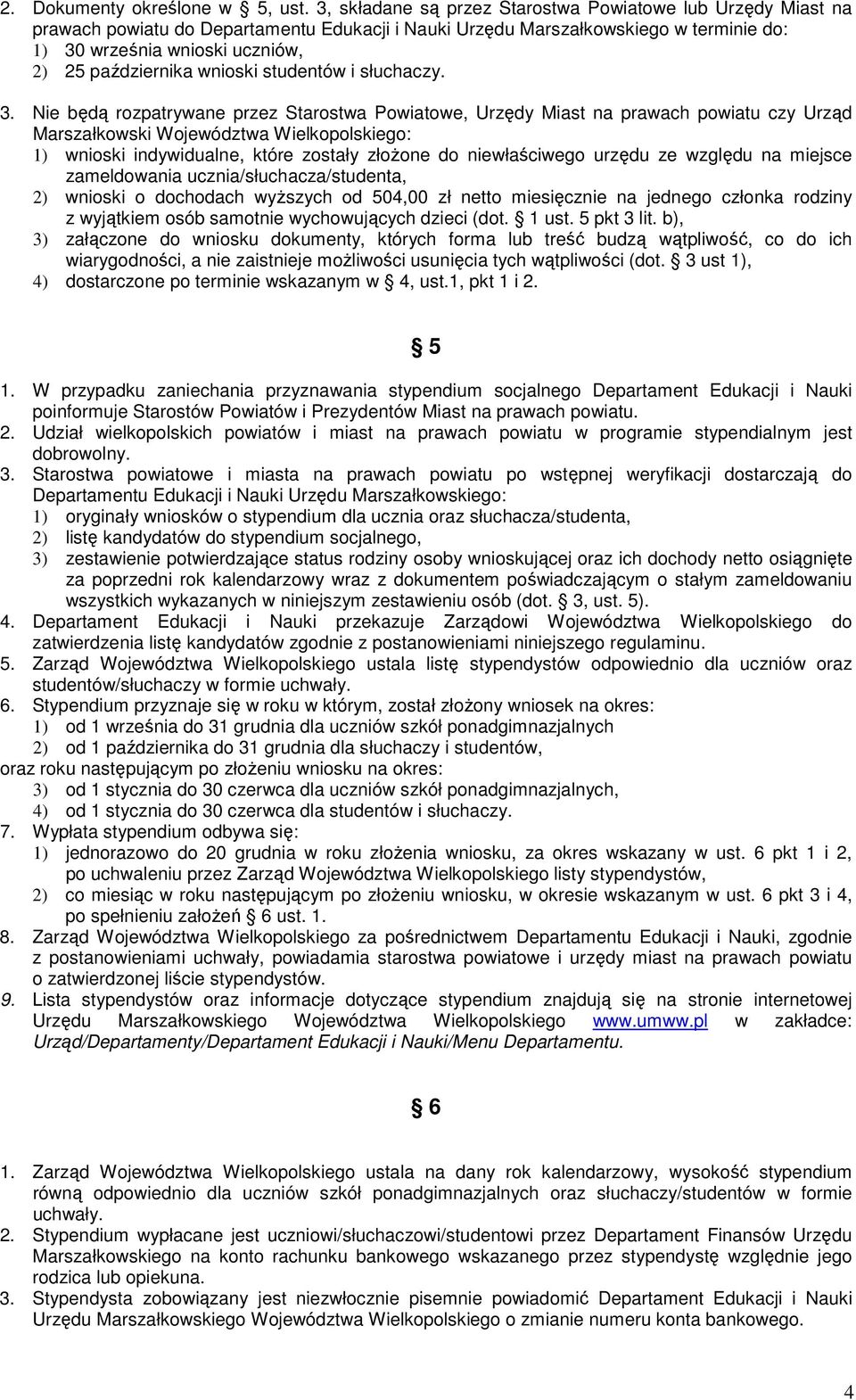 wnioski studentów i słuchaczy. 3.