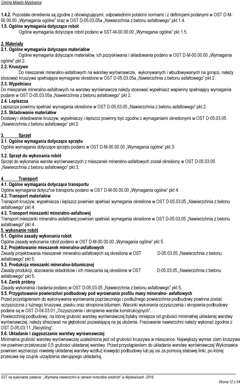 00.00 Wymagania ogólne pkt 2.
