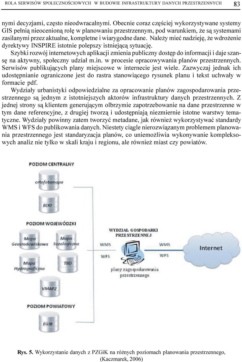 Nale y mieæ nadziejê, e wdro enie dyrektywy INSPIRE istotnie polepszy istniej¹c¹ sytuacjê.