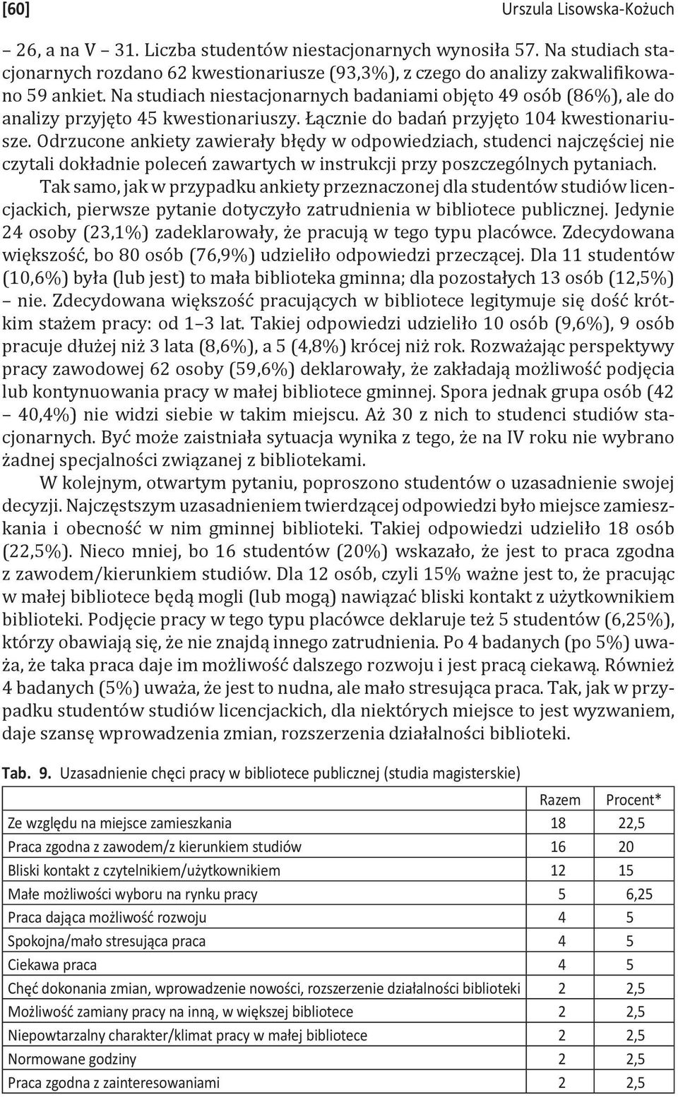 Odrzucone ankiety zawierały błędy w odpowiedziach, studenci najczęściej nie czytali dokładnie poleceń zawartych w instrukcji przy poszczególnych pytaniach.
