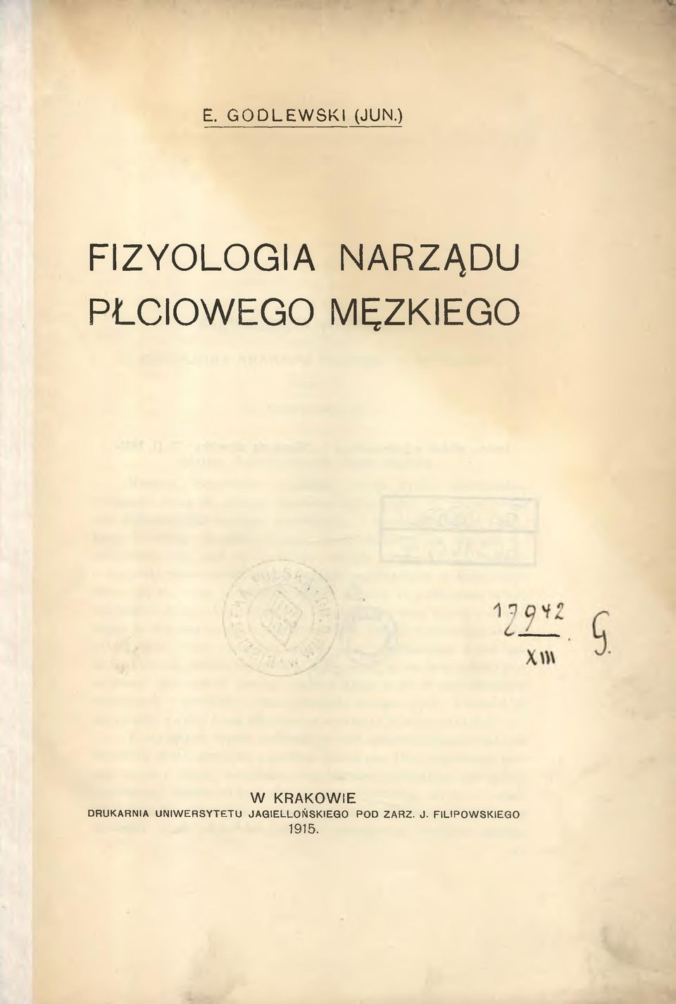 MĘZKIEGO W KRAKOWIE DRUKARNIA UNIW