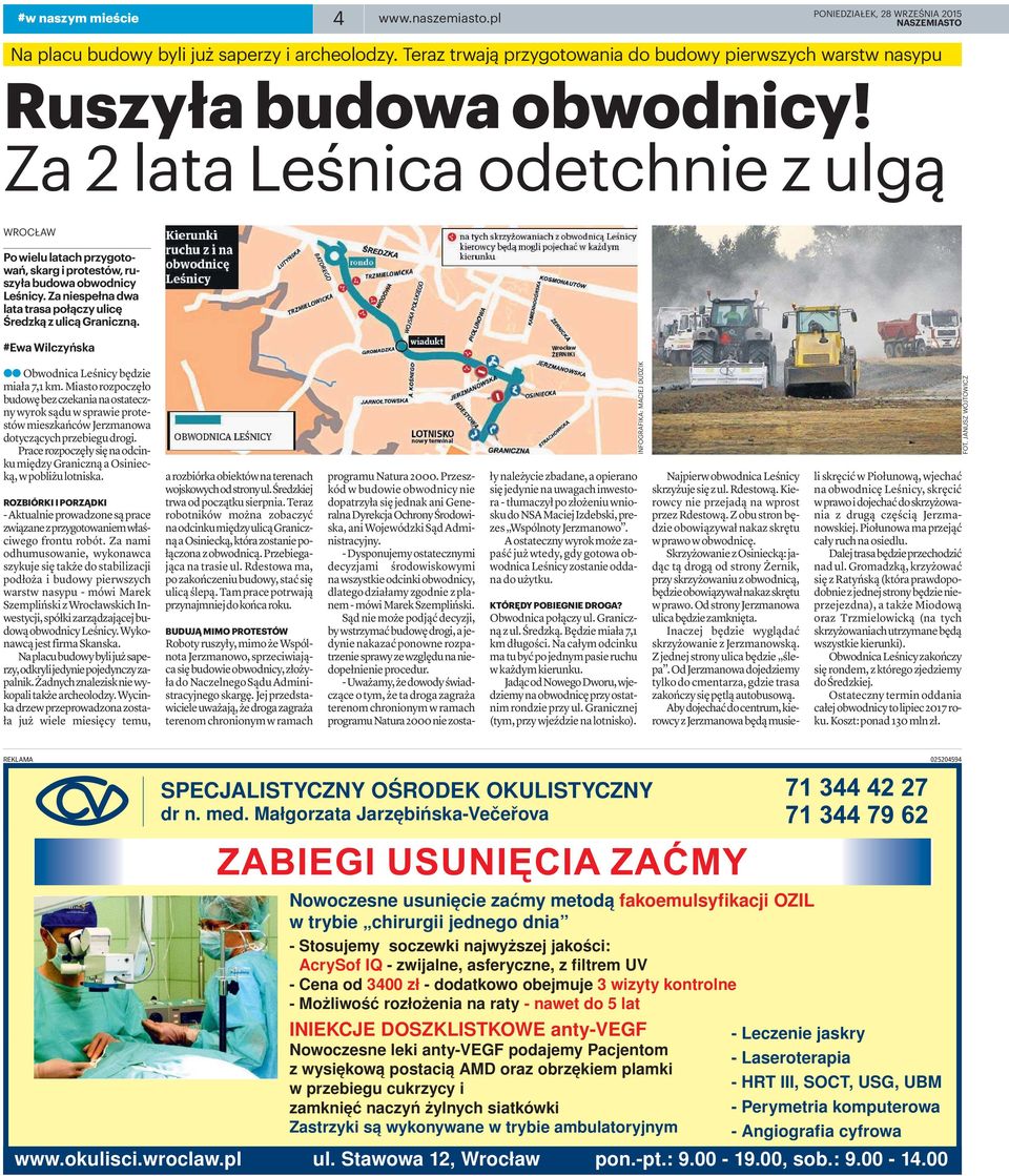 filtrem UV - Cena od 3400 zł - dodatkowo obejmuje 3 wizyty kontrolne - Możliwość rozłożenia na raty - nawet do 5 lat INIEKCJE DOSZKLISTKOWE anty-vegf Nowoczesne leki anty-vegf podajemy Pacjentom z