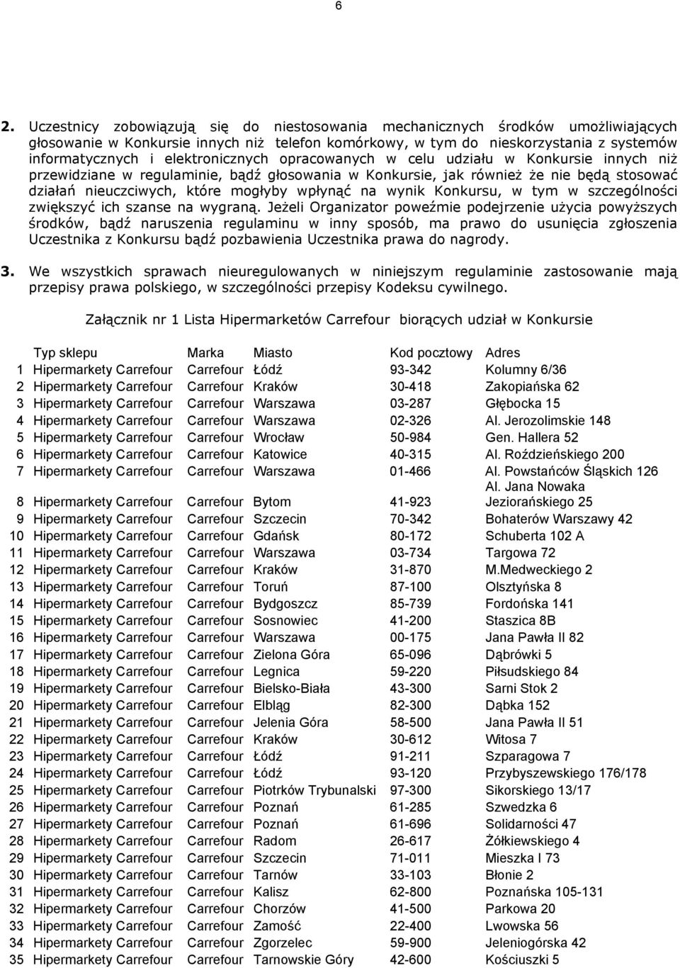 wpłynąć na wynik Konkursu, w tym w szczególności zwiększyć ich szanse na wygraną.