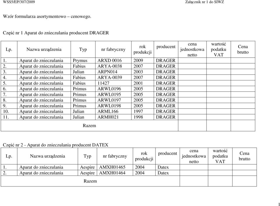 Aparat do znieczulania Primus ARWL0196 2005 DRAGER 7. Aparat do znieczulania Primus ARWL0195 2005 DRAGER 8. Aparat do znieczulania Primus ARWL0197 2005 DRAGER 9.