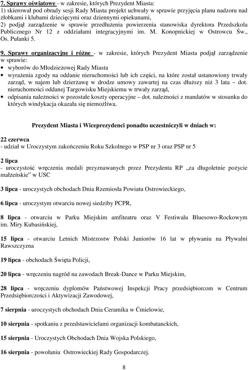 Pułanki 5. 9.