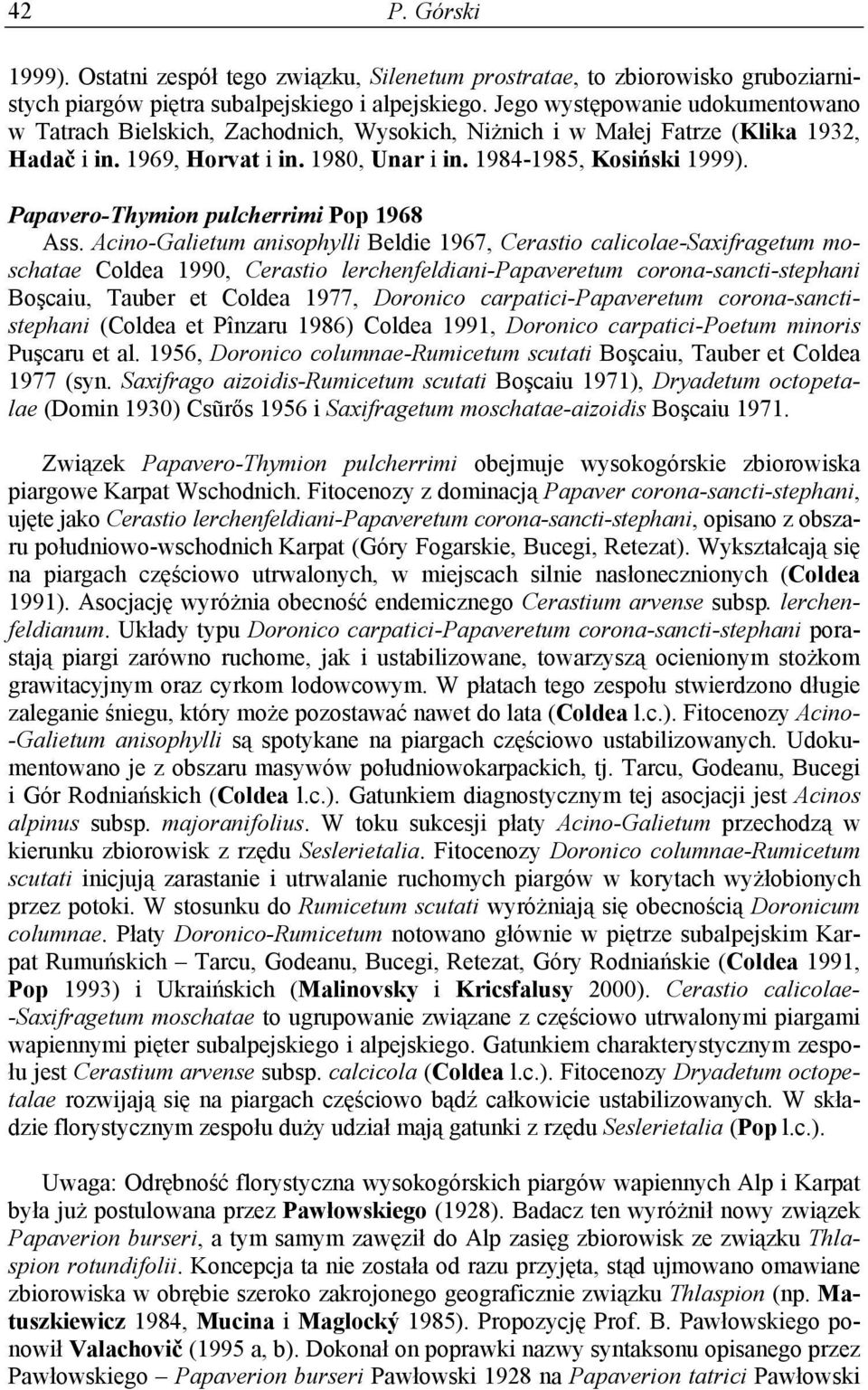 Papavero-Thymion pulcherrimi Pop 1968 Ass.