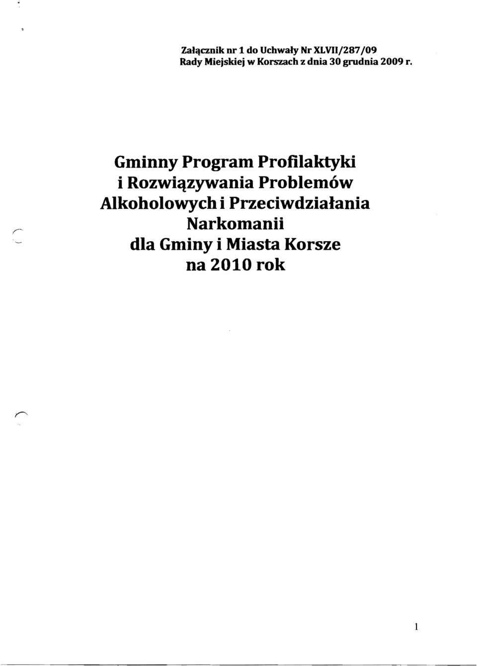 Gminny Program Profilaktyki i RozwiClzywania Problemow