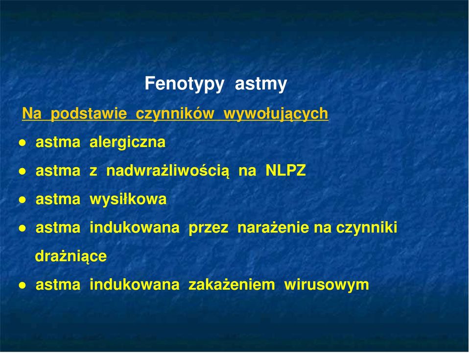 astma wysiłkowa astma indukowana przez narażenie na