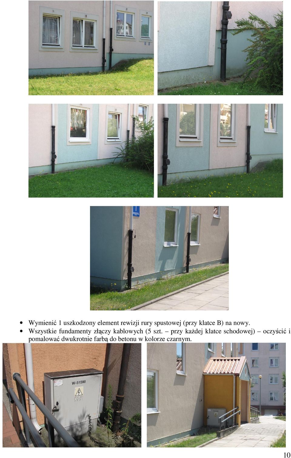 Wszystkie fundamenty złączy kablowych (5 szt.