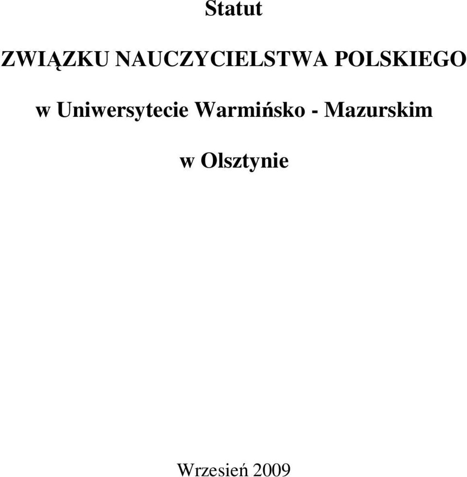 w Uniwersytecie Warmińsko