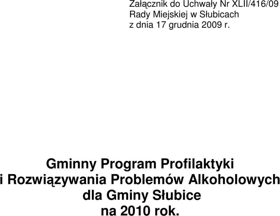 Gminny Program Profilaktyki i Rozwiązywania