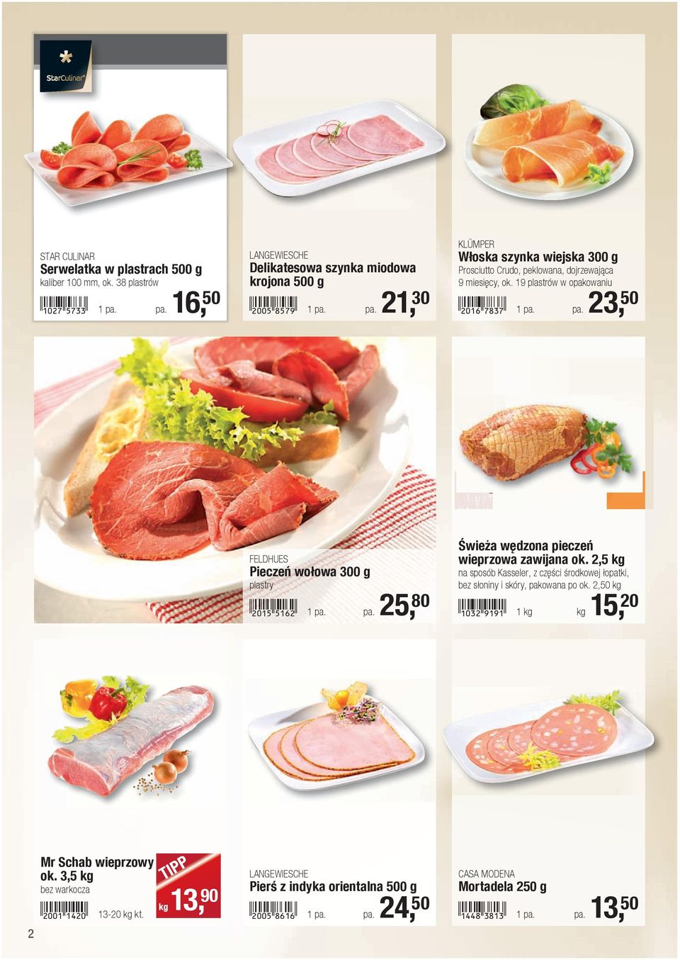 2,5 kg na sposób Kasseler, z części środkowej łopatki, bez słoniny i skóry, pakowana po ok. 2,50 kg!1032-jbjb! 1 kg kg 15, 20 2 Mr Schab wieprzowy ok. 3,5 kg bez warkocza!2001-beca! 13-20 kg kt.