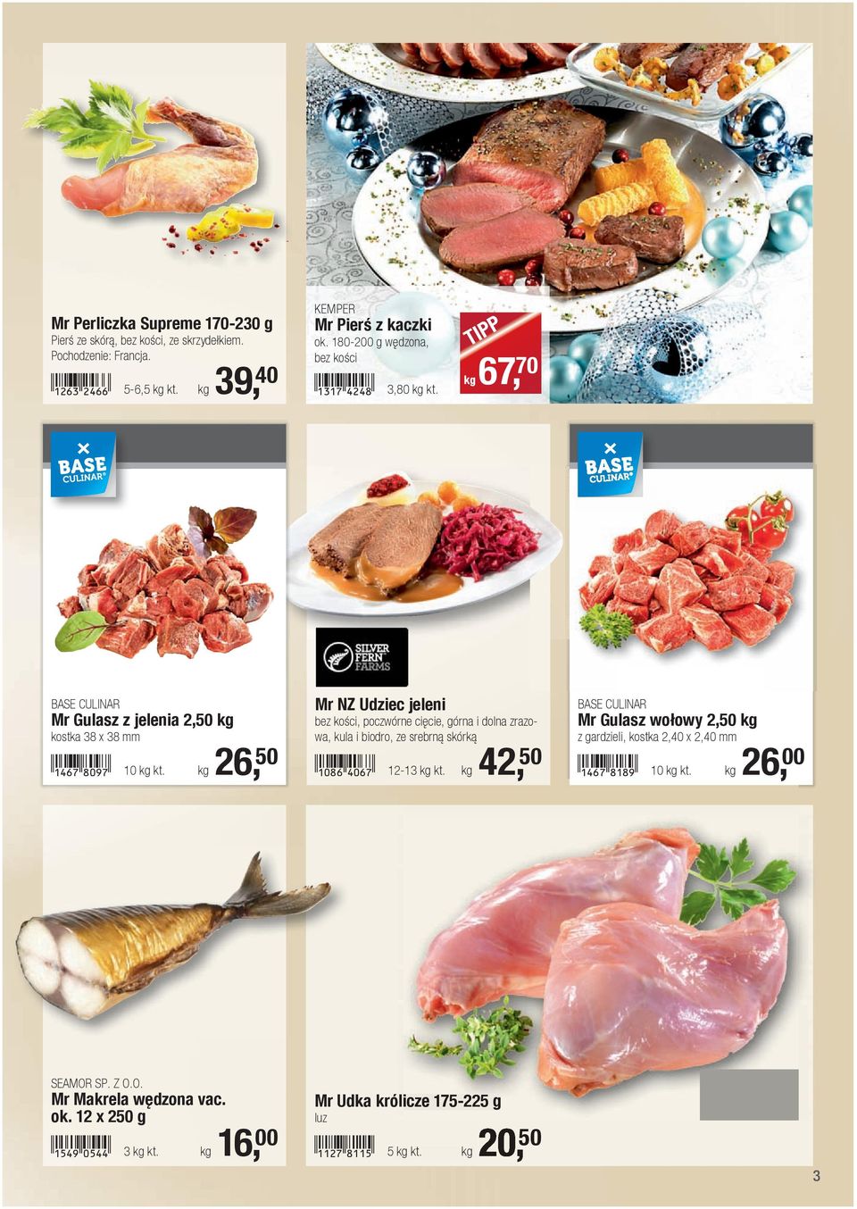 kg 26, 50 Mr NZ Udziec jeleni bez kości, poczwórne cięcie, górna i dolna zrazowa, kula i biodro, ze srebrną skórką!1086-eagh! 12-13 kg kt.