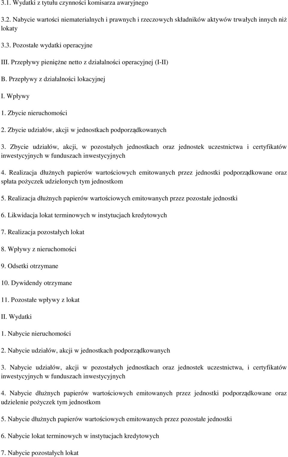 Zbycie udziałów, akcji, w pozostałych jednostkach oraz jednostek uczestnictwa i certyfikatów inwestycyjnych w funduszach inwestycyjnych 4.