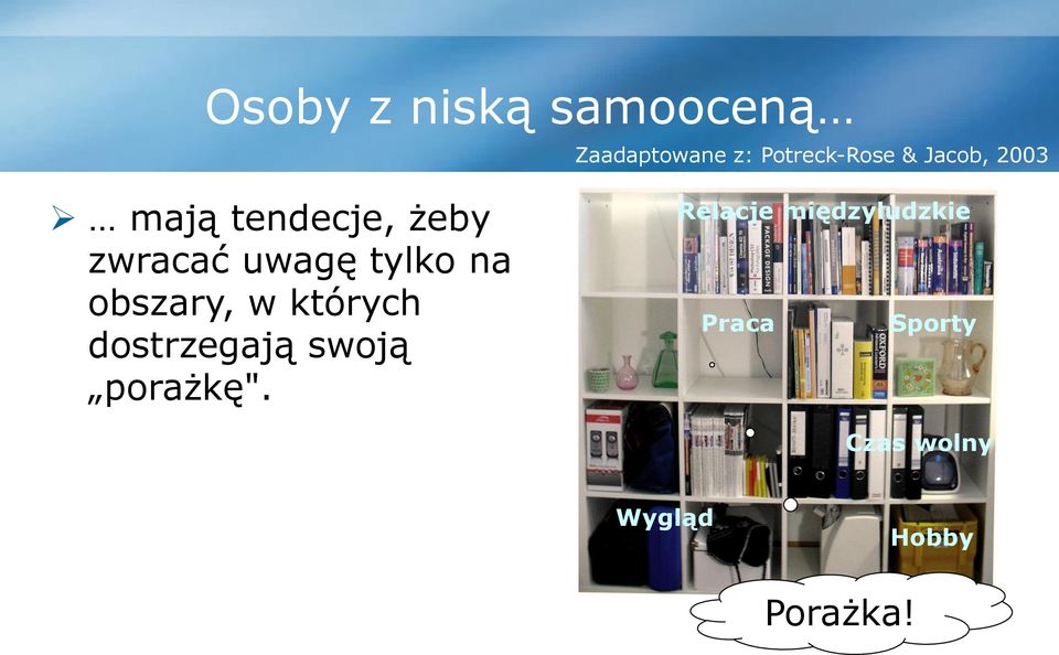 obszary, w których dostrzegają swoją porażkę".