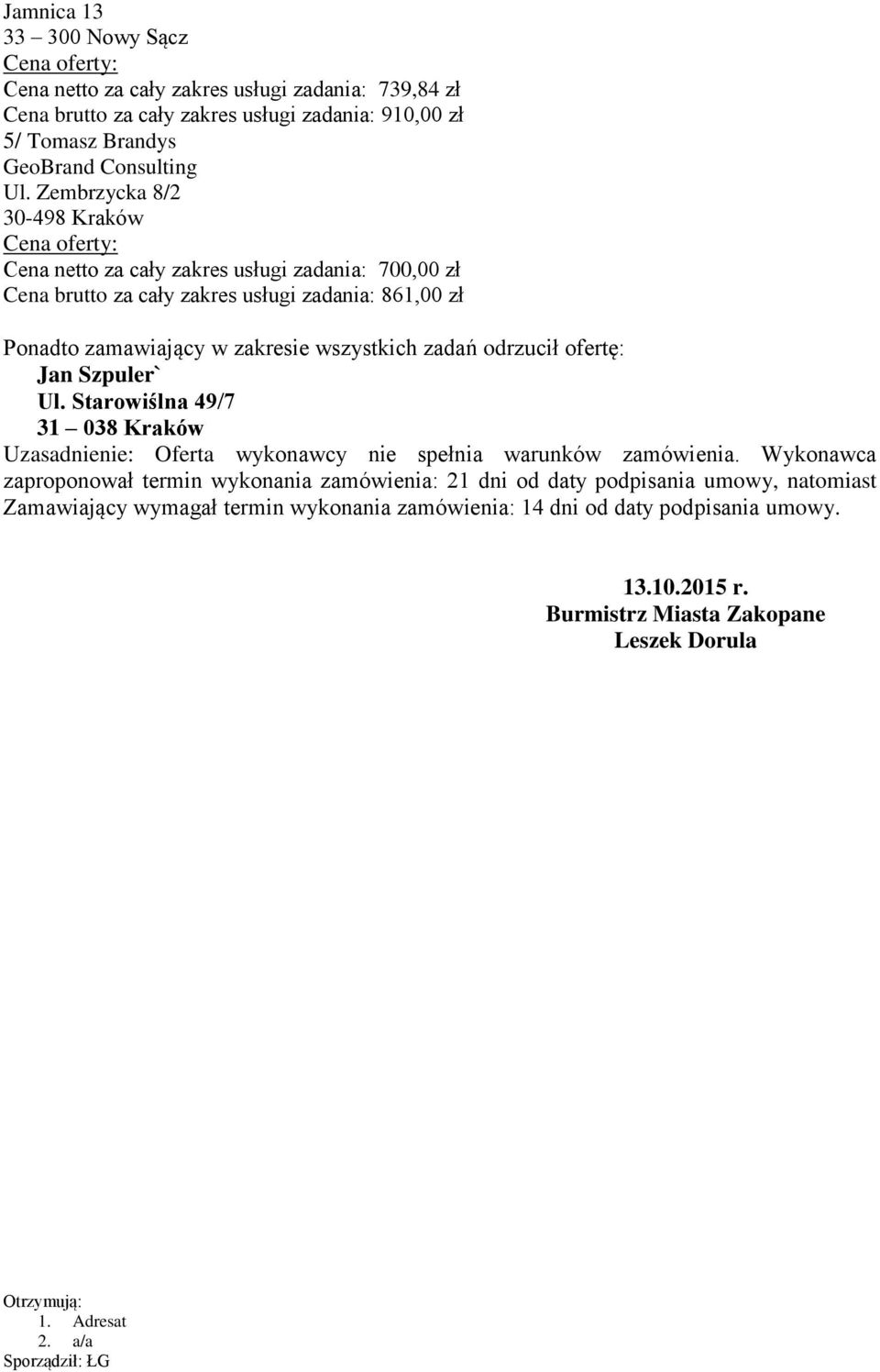 warunków zamówienia.