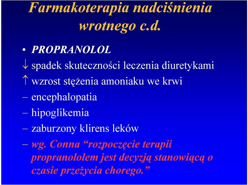 spadek skuteczności leczenia diuretykami wzrost stężenia amoniaku we